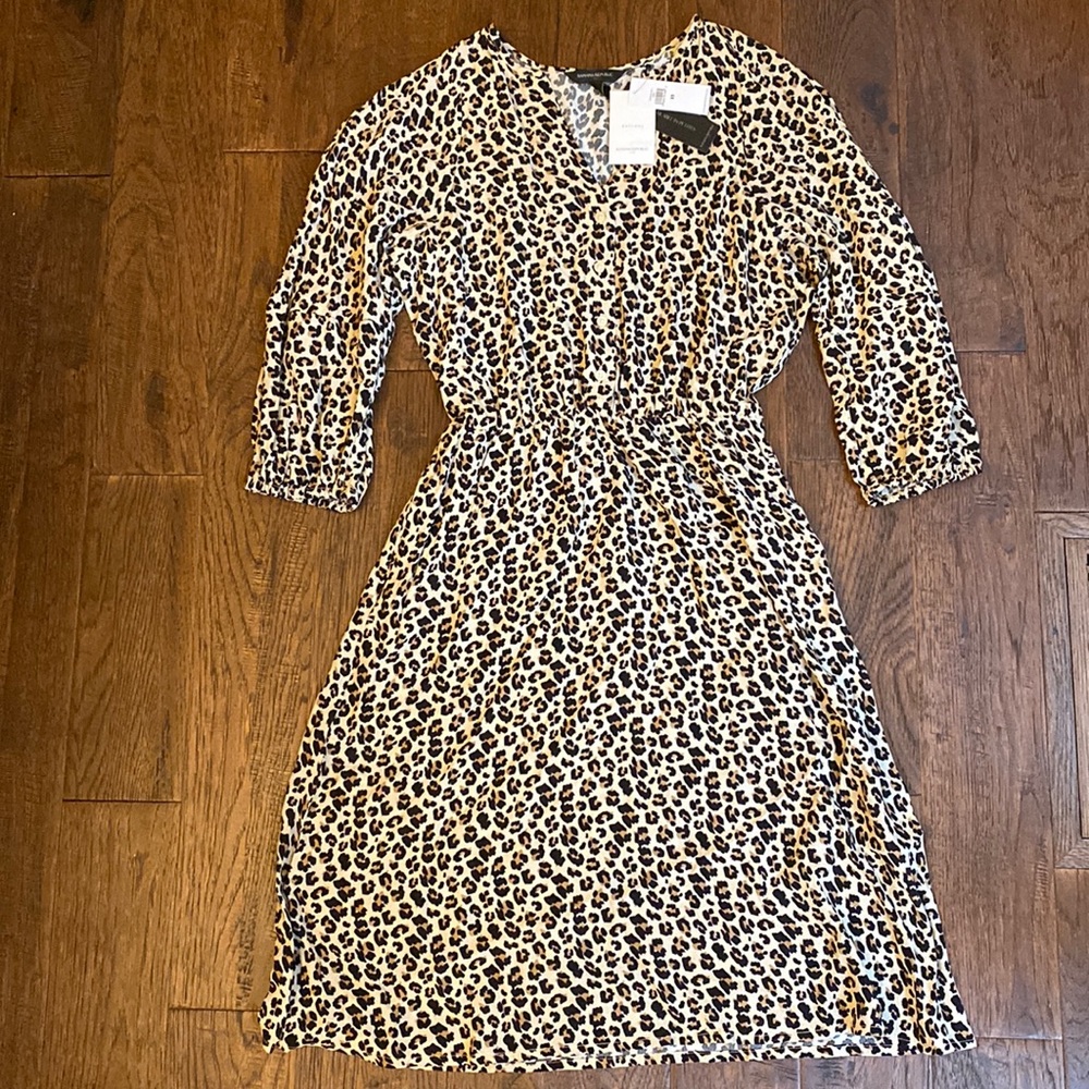 Leopard Print Banana Republic Half Sleeve Dress